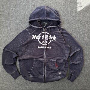 Hard Rock Cafe navy Zip-Up Hoodie